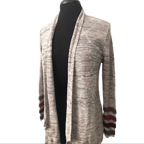 NIC + Zoe Ombré Cuff Gray Space Dye Cardigan Size S - Picture 5 of 15